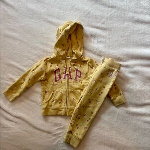 Baby GAP Yellow Floral Baby Hoodie
